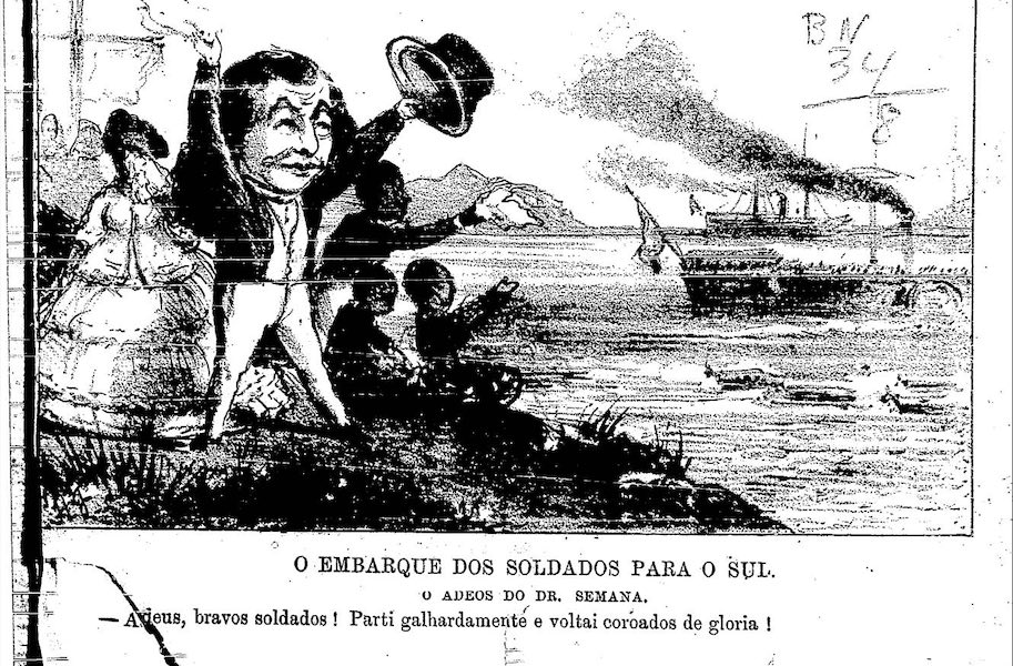 semana ilustrada 1865 1 de janeiro embarque de soldados