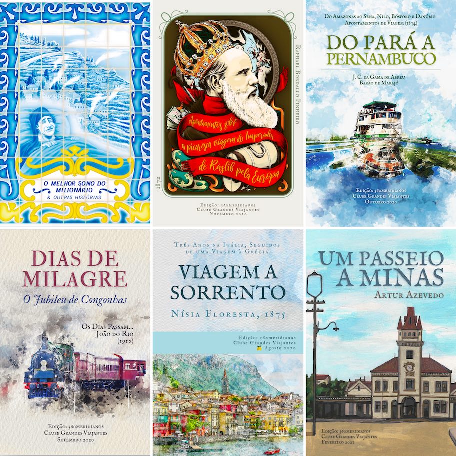 capas dos livros clube grandes viajantes