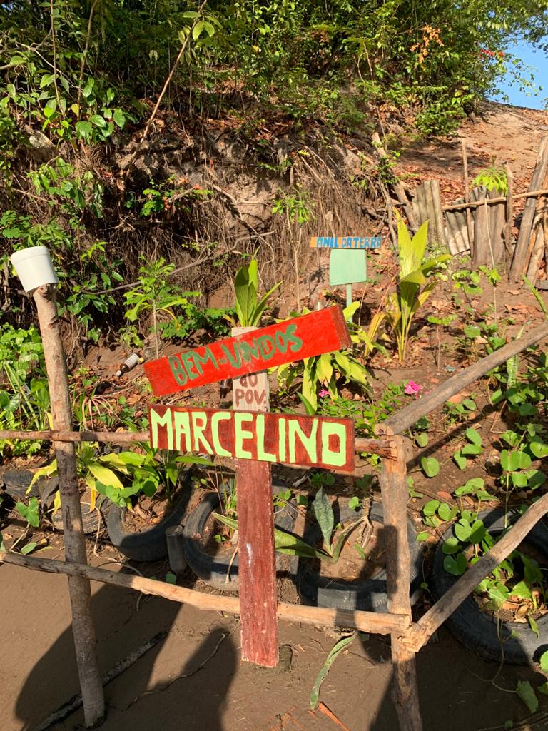 entrada da comunidade marcelino em barreirinhas, nos lençóis maranhenses