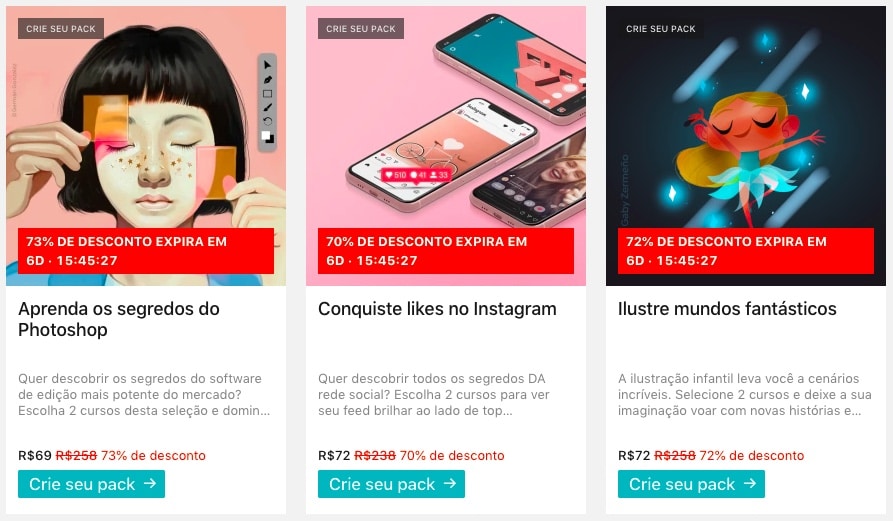 pack de cursos domestika com desconto