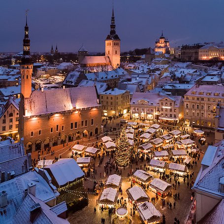 mercado de natal em tallinn