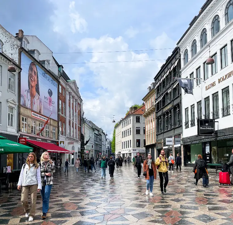 stroget rua centro de copenhague