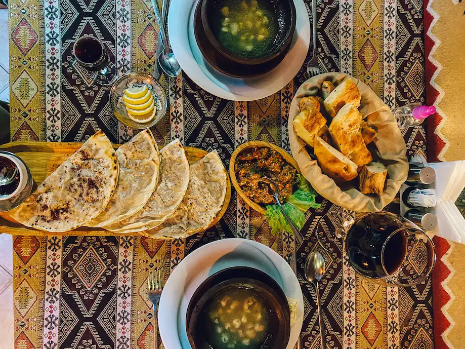 Jantar azeri em Baku