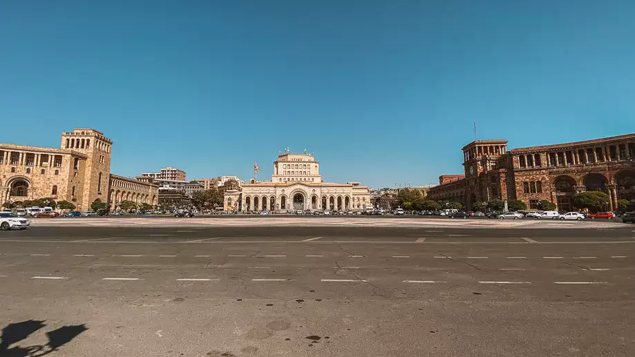 Praça da República de Yerevan, Armenia, um dos principais pontos turísticos da cidade