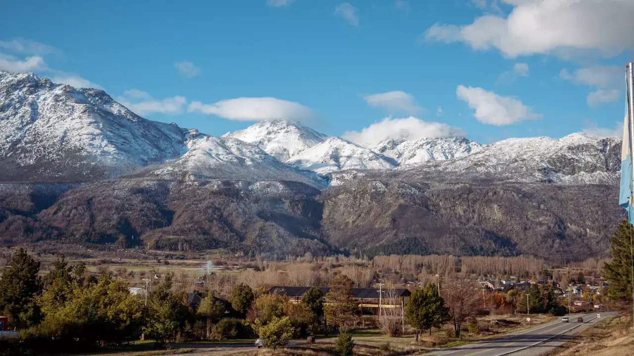 Vista da vila de El Bolsón, na Patagônia Argentina