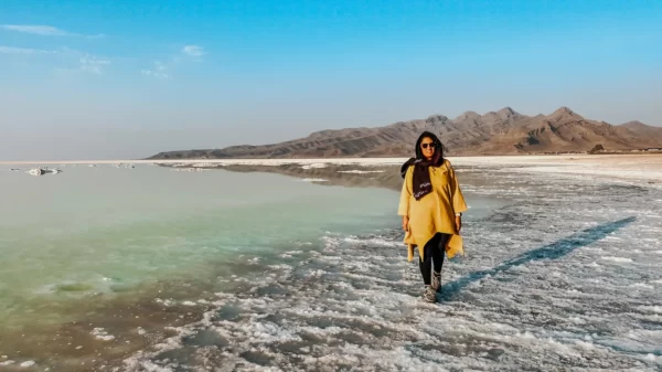 Deserto de sal próximo a Tabriz, Irã