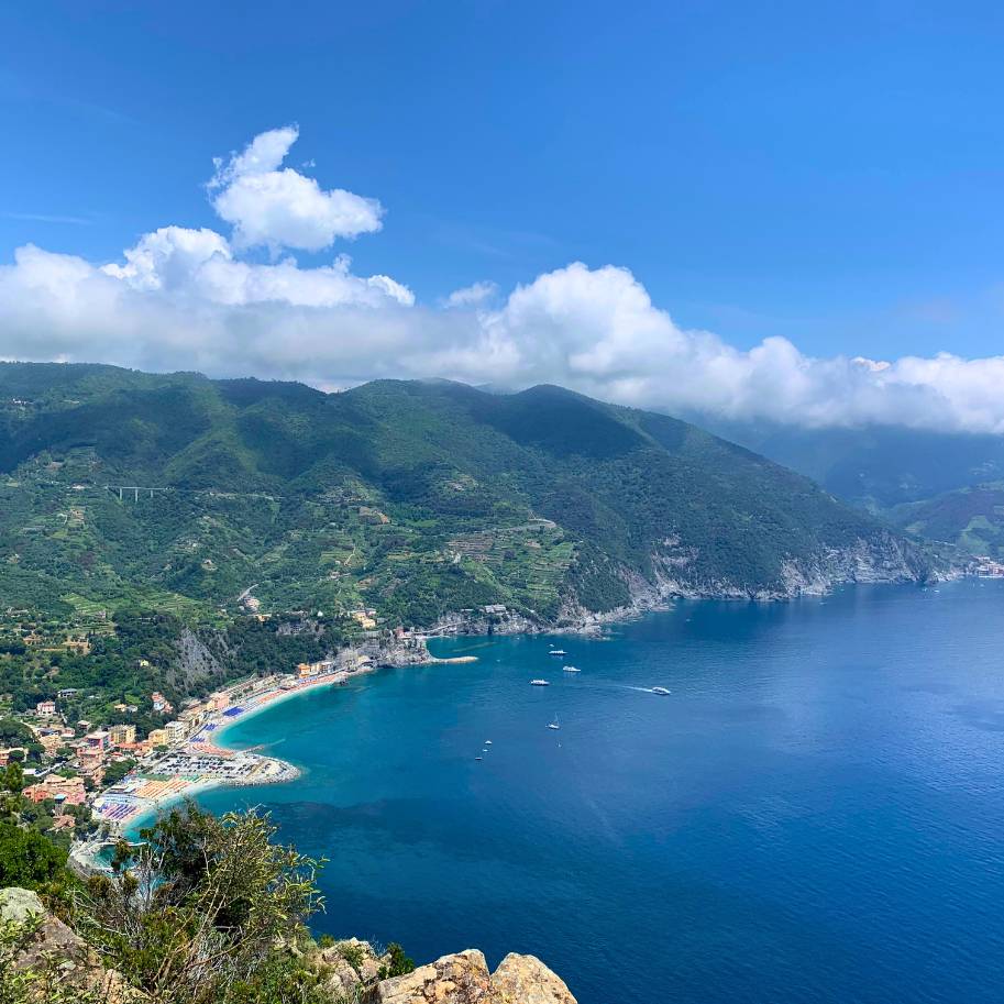 vista das cinque terre de ponto panoramico