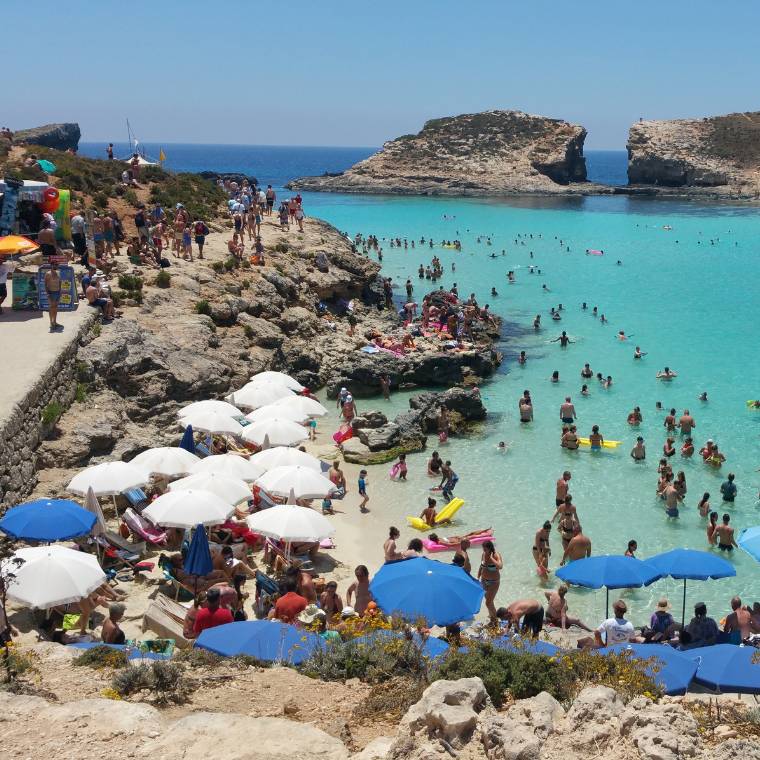 Blue Lagoon em Comino