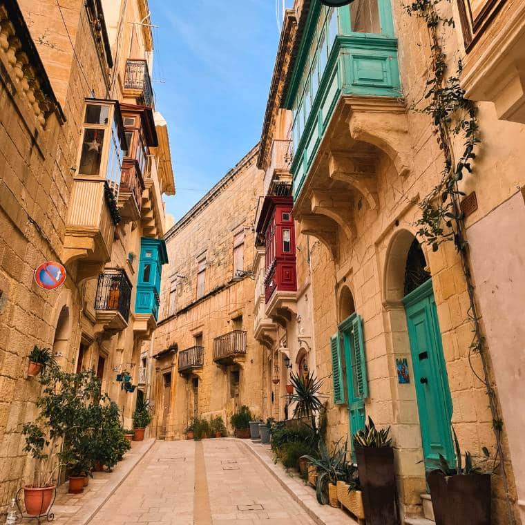 Rua em Vittoriosa - Três Cidades Malta