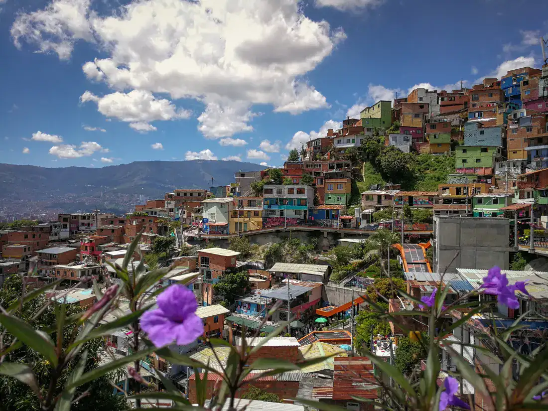 Vista da Comuna 13, em Medellín 