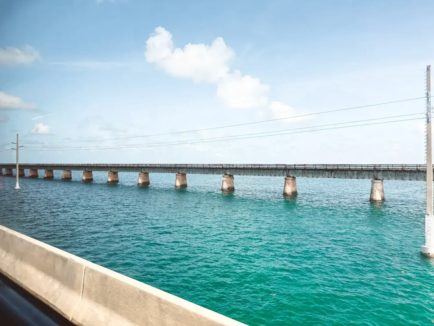 Estrada para Key West, na Florida