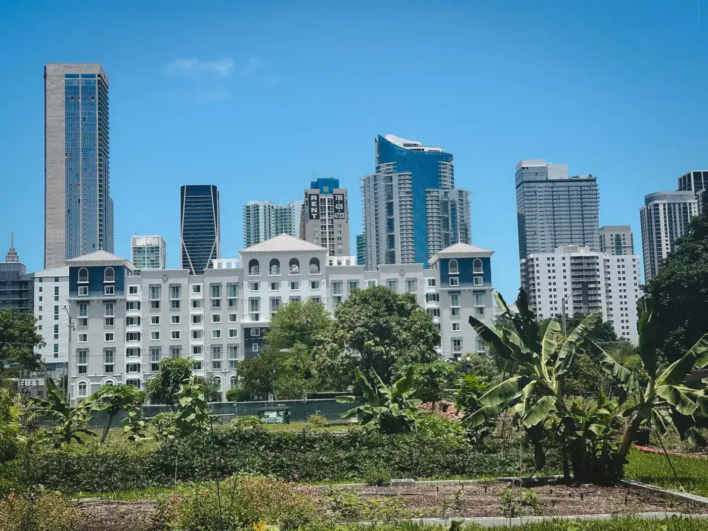 vista de downtown miami a partir de Overtown