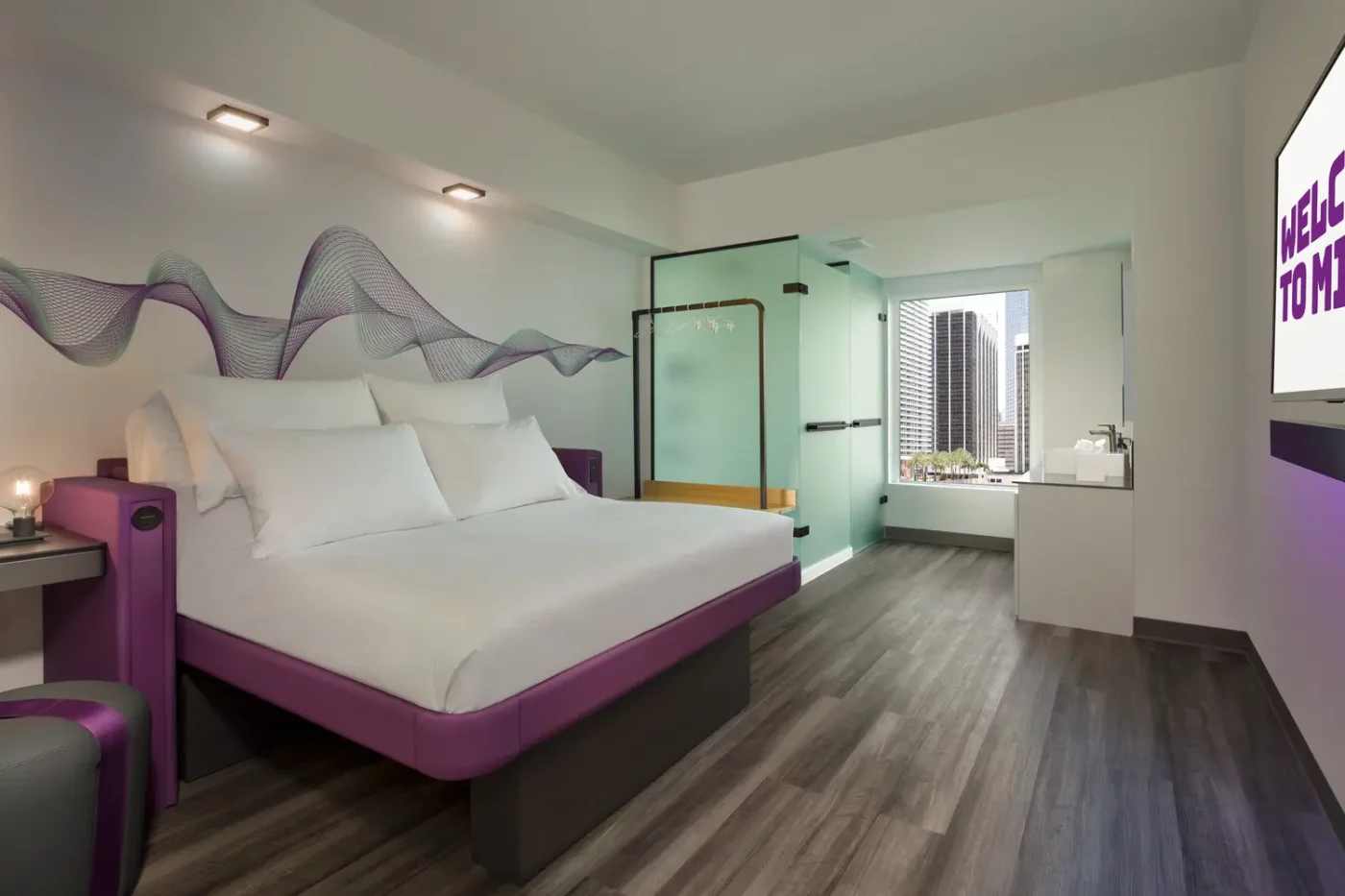 quarto do Yotel Miami Downtown